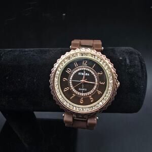 Strada Women's Brown Silicon Quartz Watch WORKS Working